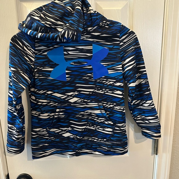 Under Armor Blue and Black Patterned Hoodie - Picture 1 of 2